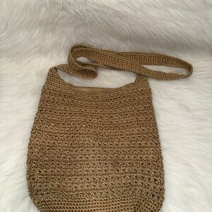 The Sak Tan Crochet Shoulder Bag